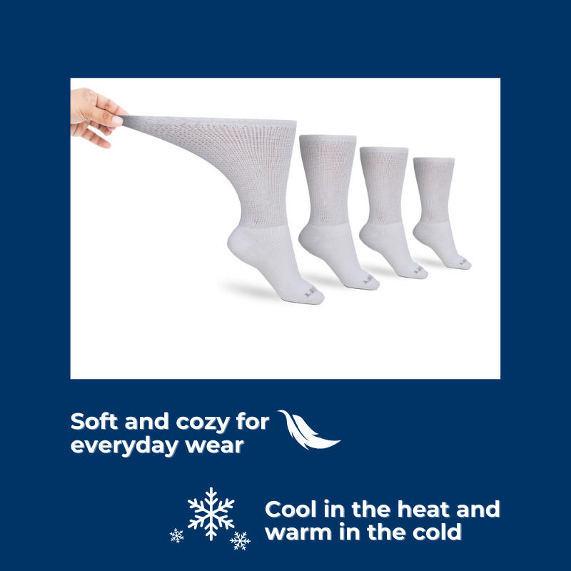 Men's Ultra-Soft Upper Calf Diabetic Socks (4 Pair) – product view 17