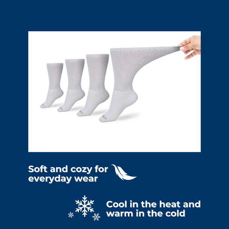 Women's Ultra-Soft Upper Calf Diabetic Socks (4 Pair) – product view 14