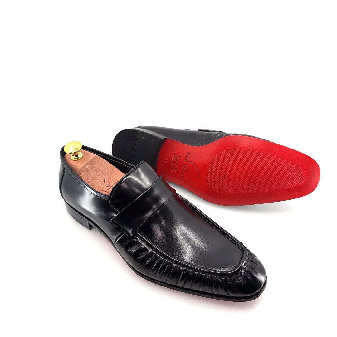 C&E Fashions  C Collection Nappa Leather Loafer - Black – product view 9