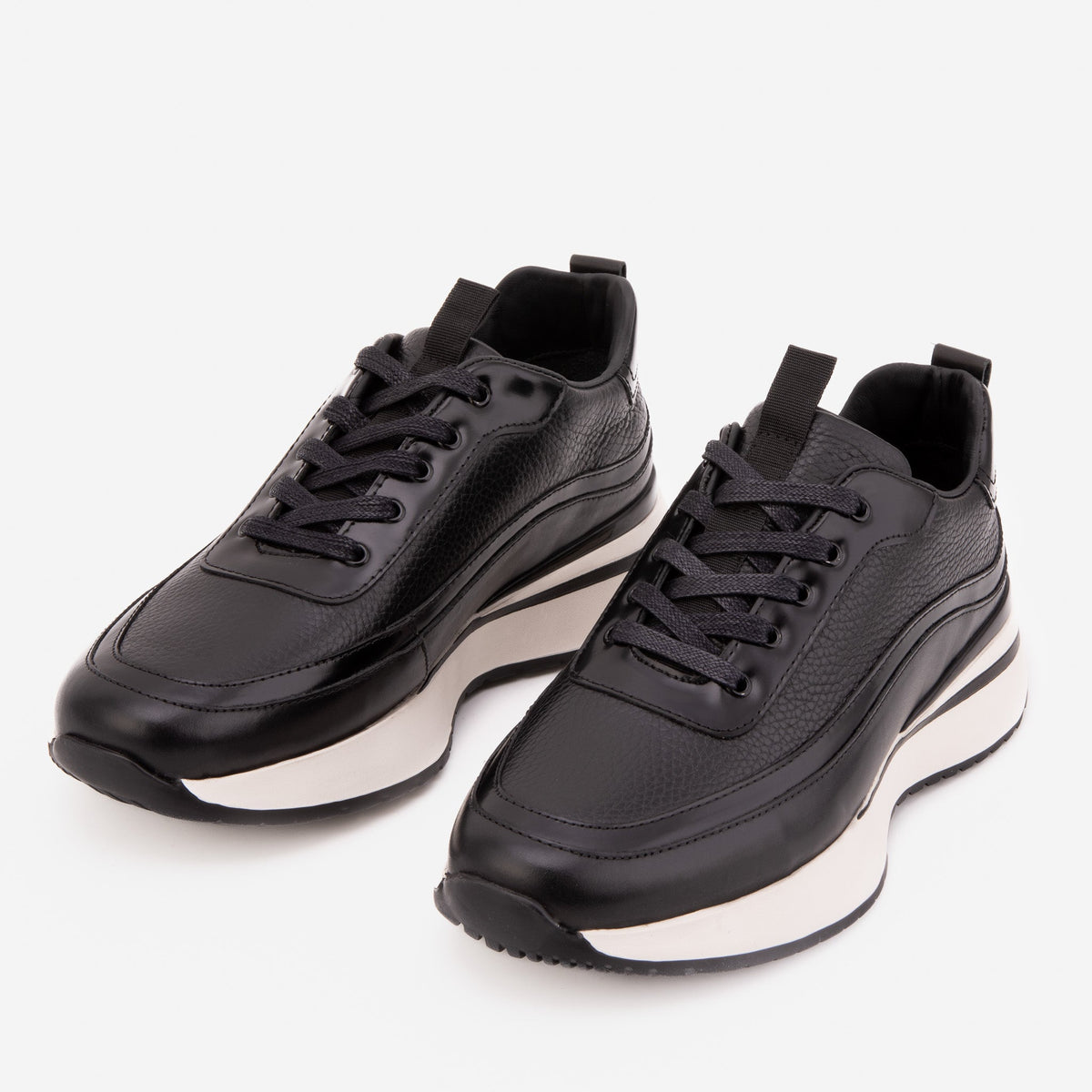 Vinci Leather The Modena Black Leather Men Sneaker – product view 3