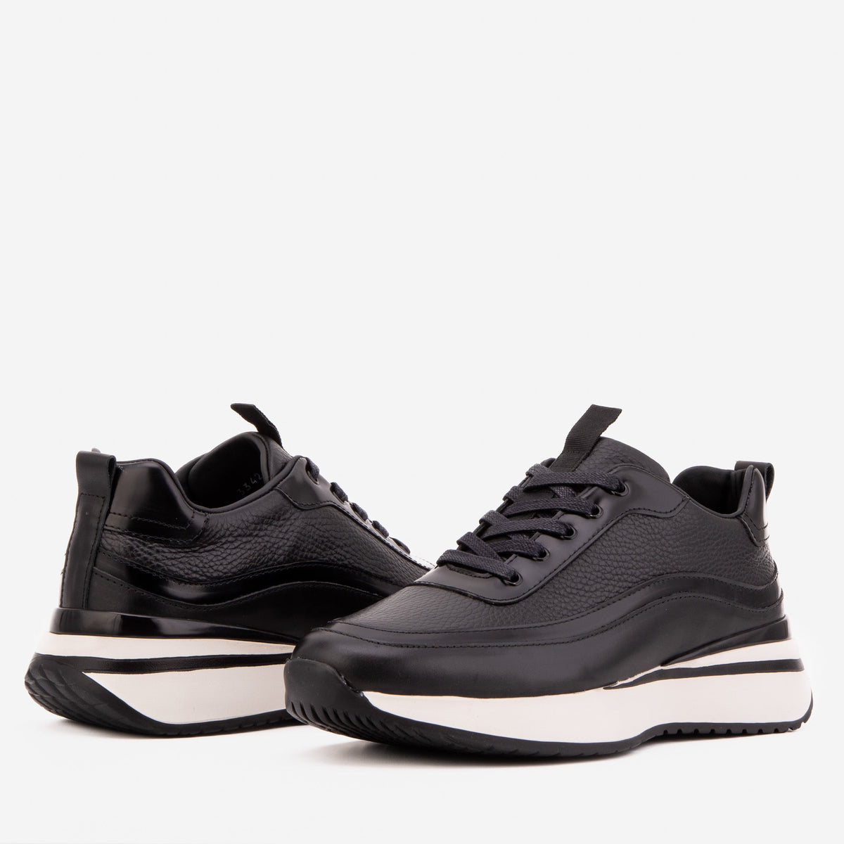 Vinci Leather The Modena Black Leather Men Sneaker – product view 5