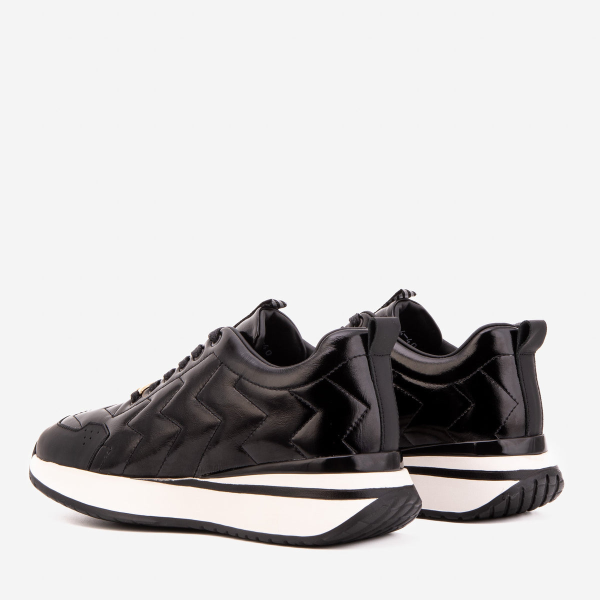 Vinci Leather The Veneto Black Leather Men Sneaker – product view 6