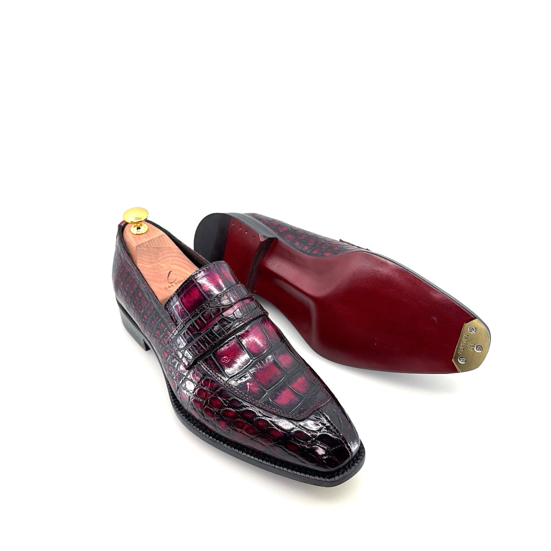 C&E Fashions  Maurice Custom Made Mirage Alligator Loafer - Purple – product view 9
