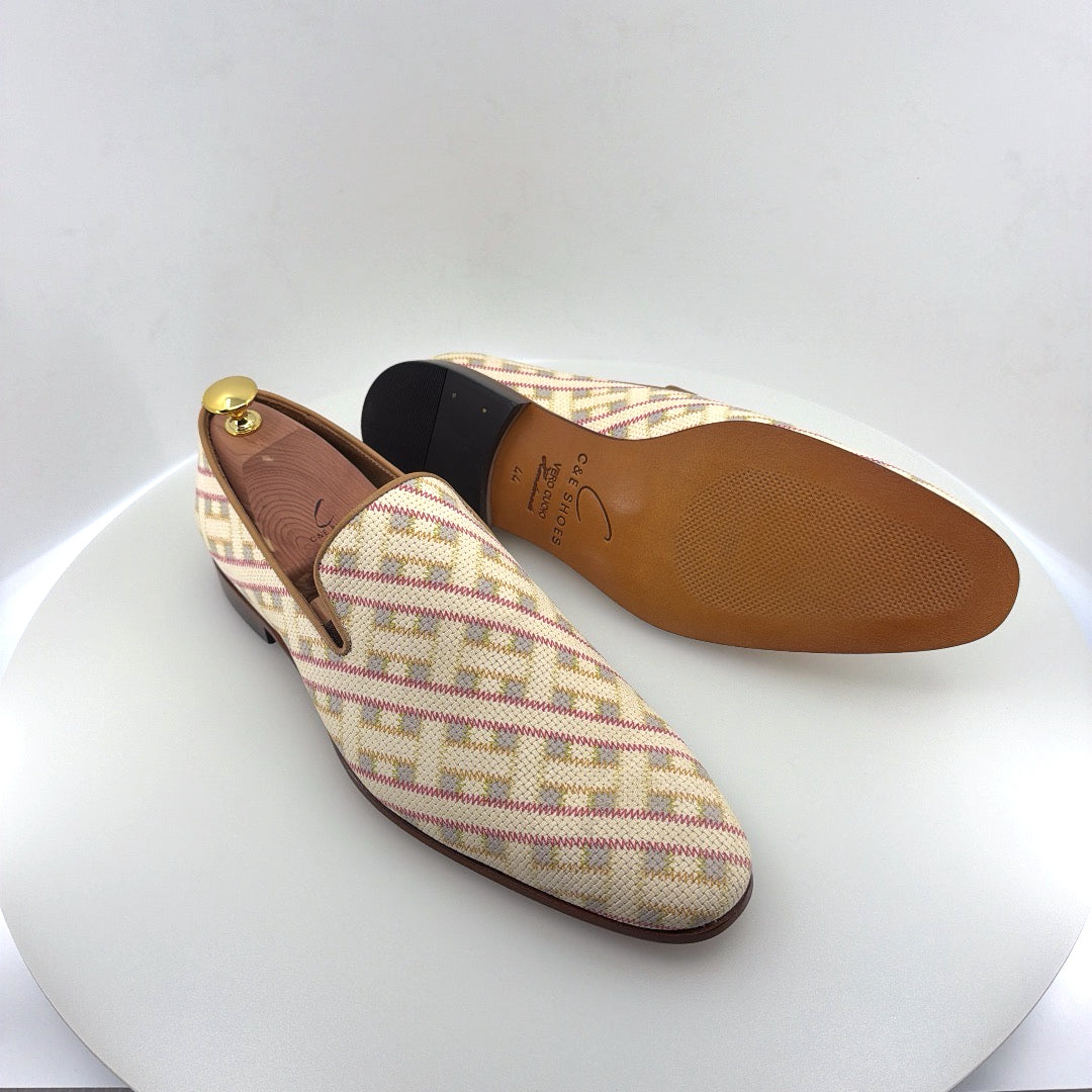 C&E Fashions  C Collection Printed Leather Loafer - Beige – product view 8