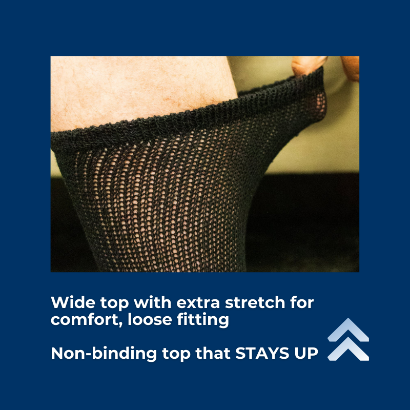 Men's Ultra-Soft Upper Calf Diabetic Socks (4 Pair) – product view 4