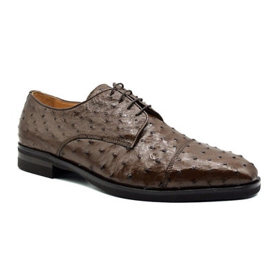 Zelli Italia Men's 23-538-BRN ANDREA Ostrich Quill Lace Up, Brown