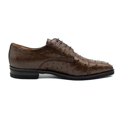 Zelli Italia Men's 23-538-BRN ANDREA Ostrich Quill Lace Up, Brown
