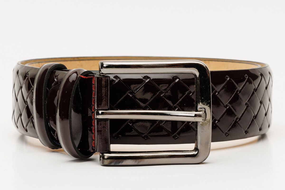 Vinci Leather The Rico Burgundy Color Calfskin Belt – product view 5