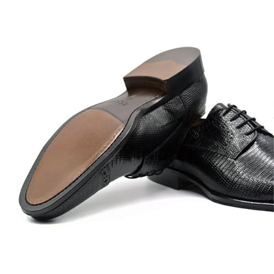 Zelli Italia Men's 24-526-BLK GIOVANNI Teju Lizard Lace Up, Black