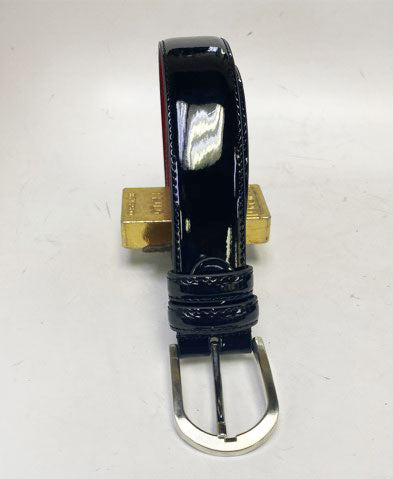 C&E Fashions  C Collection Patent Leather Loafer - Black/Red – product view 5