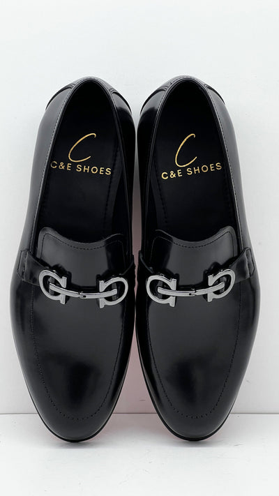 C Collection Leather Loafer - Black