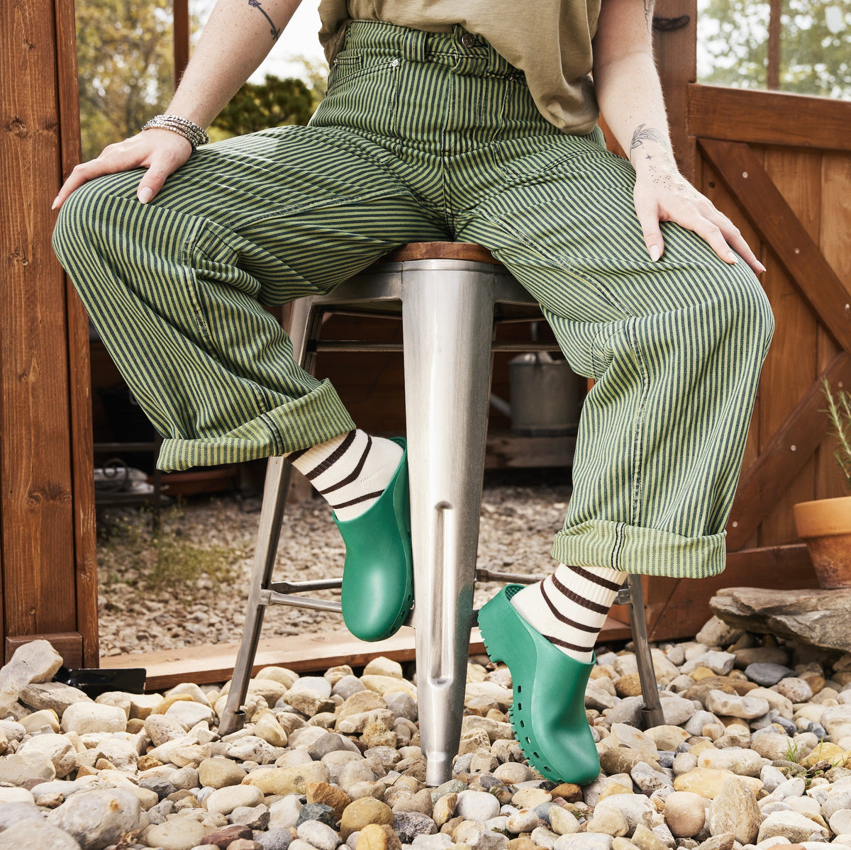 Calzuro Classic Without Holes Green – product view 4