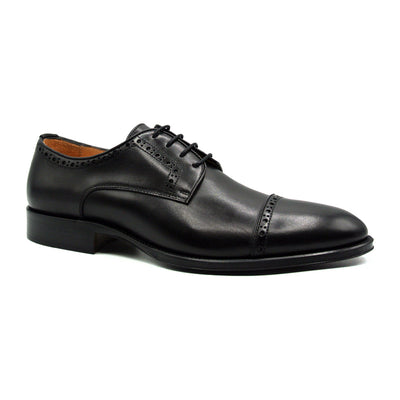 Zelli Italia Men's 25-530-BLK GIOVANNI Italian Calfskin Lace Up, Black Size 10