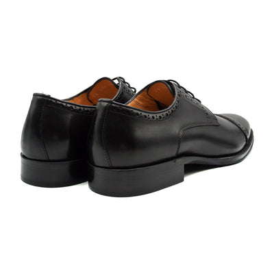 Zelli Italia Men's 25-530-BLK GIOVANNI Italian Calfskin Lace Up, Black Size 10