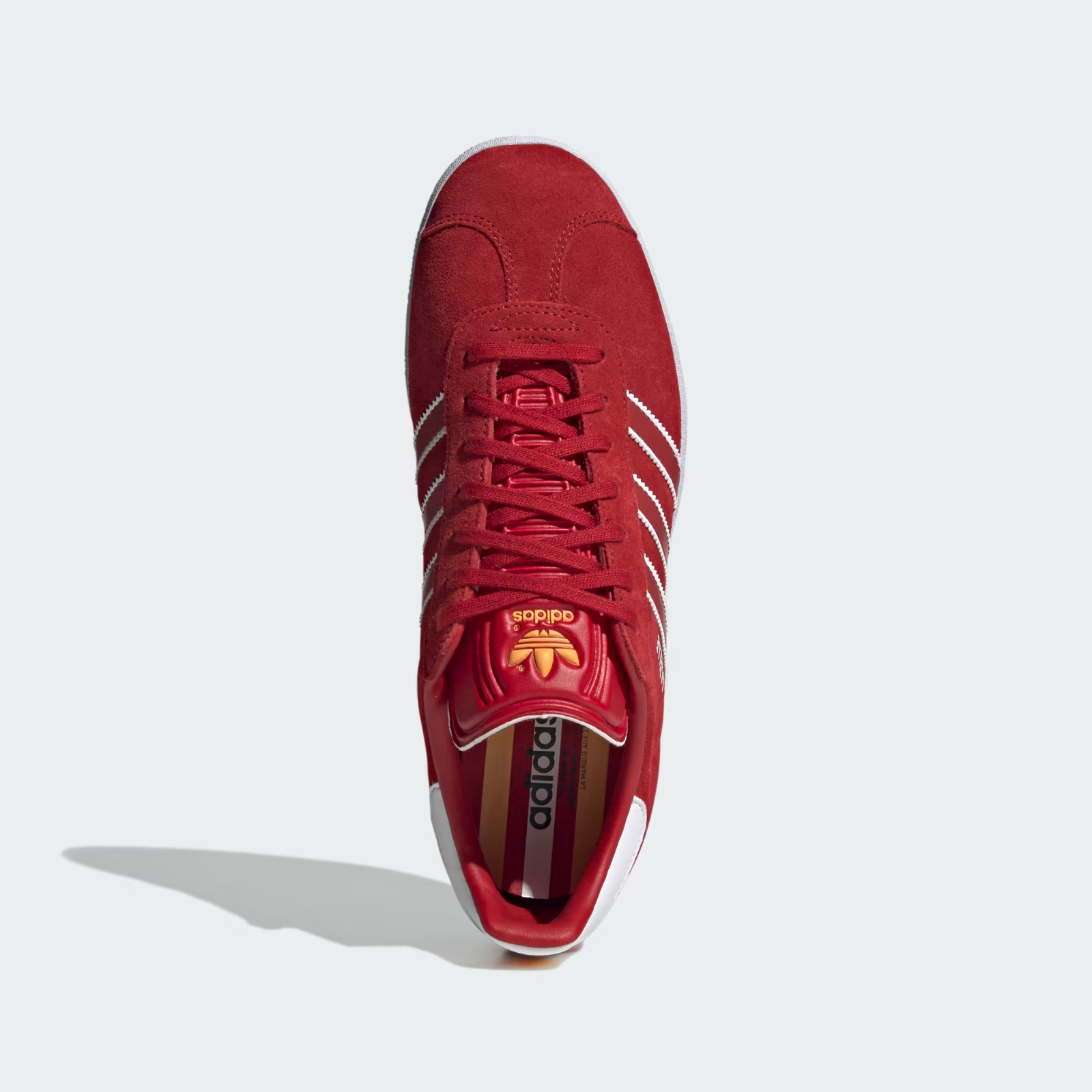 adidas Gazelle Power Striped Men's Sneakers — Red/White Suede