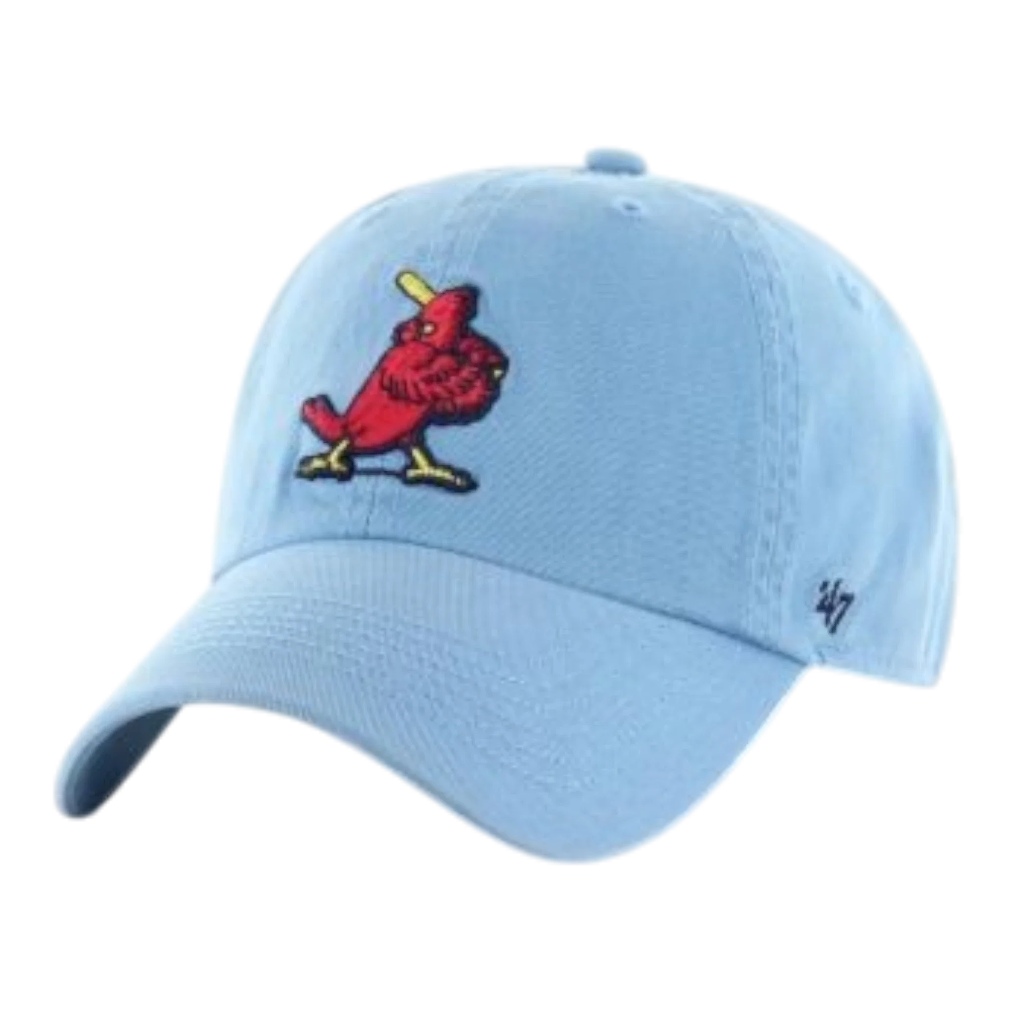 47 Brand Clean Up St. Louis Cardinals Cooperstown Strapback Hat — Columbia Blue Adjustable Cap