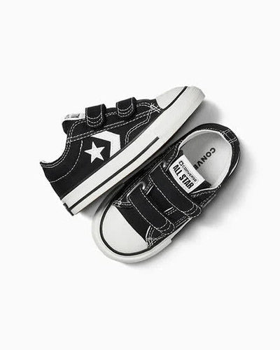 Converse Star Player 76 Baby/Toddler (TD) Sneakers — Black/White Canvas