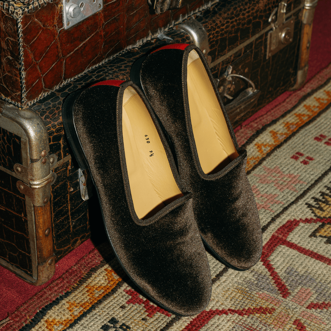 Del Toro Shoes Men's Brown Velvet Slipper II