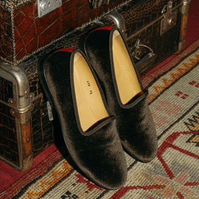 Del Toro Shoes Men's Brown Velvet Slipper II