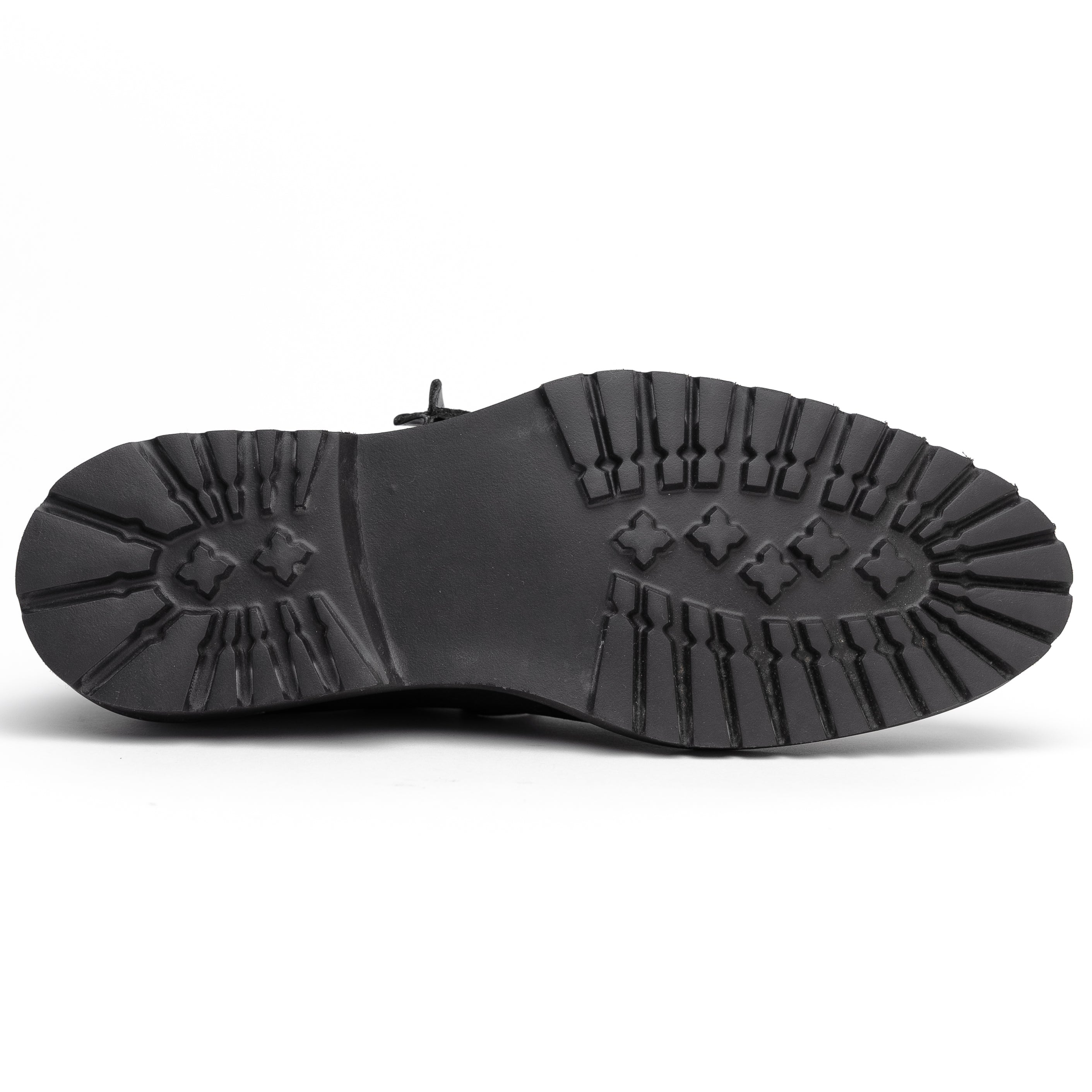 Zelli Italia Men's 26-224-BLK CAMPO Sueded Goatskin Lace Up with Wax Finish, Black