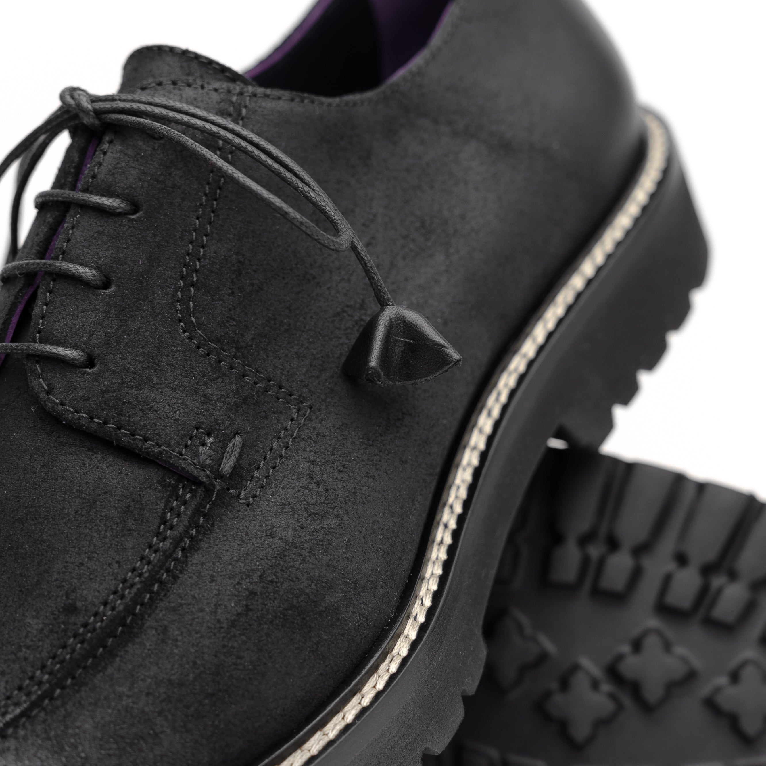 Zelli Italia Men's 26-224-BLK CAMPO Sueded Goatskin Lace Up with Wax Finish, Black