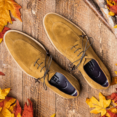 Zelli Italia Men's 26-220-TOB CAMPO Sueded Goatskin Lace Up, Tobacco