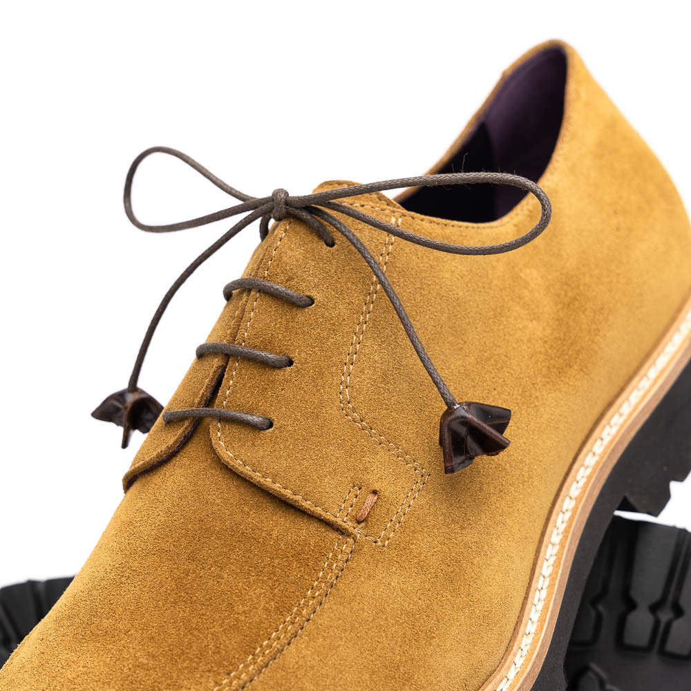 Zelli Italia Men's 26-220-TOB CAMPO Sueded Goatskin Lace Up, Tobacco