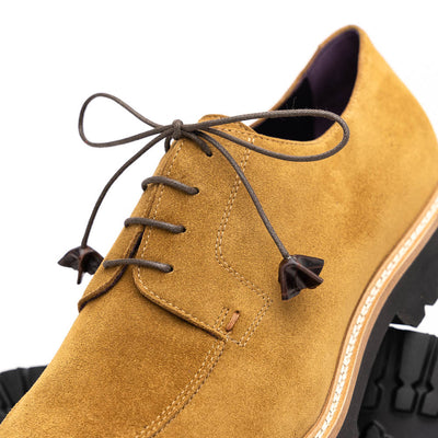 Zelli Italia Men's 26-220-TOB CAMPO Sueded Goatskin Lace Up, Tobacco