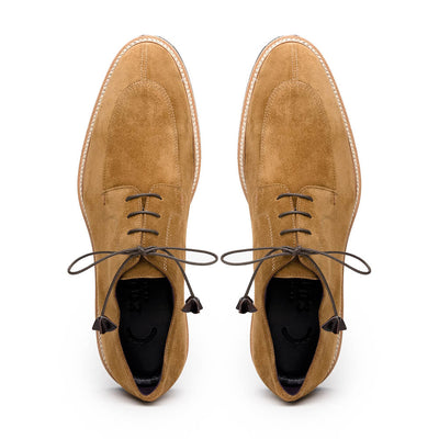 Zelli Italia Men's 26-220-TOB CAMPO Sueded Goatskin Lace Up, Tobacco