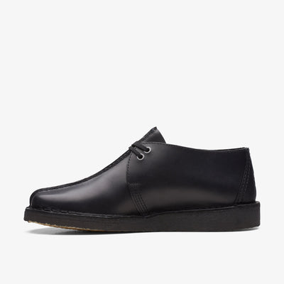 Clarks Originals Desert Trek Men's Black Leather 26113555 — side view