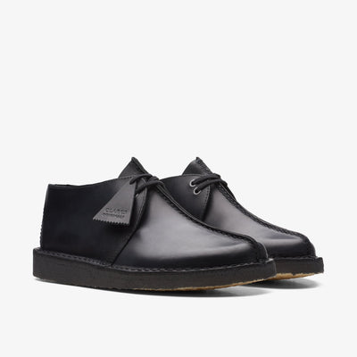 Clarks Originals Desert Trek Men's Black Leather 26113555 — sole view