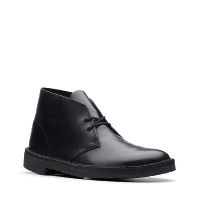 Clarks Originals Desert Boot - Polished Black Men's Polished Black 26144225 — side view