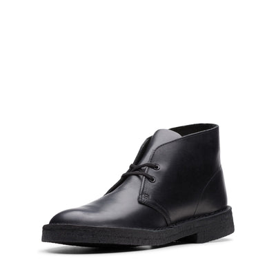 Clarks Originals Desert Boot - Polished Black Men's Polished Black 26144225 — sole view