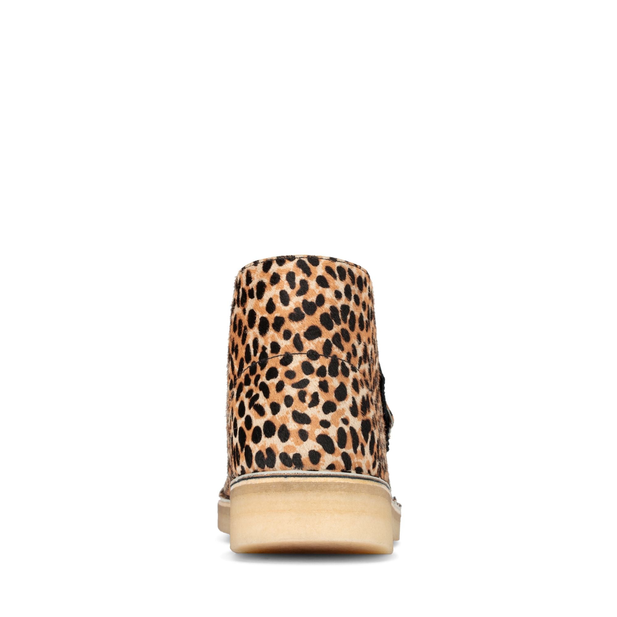 [26154161] WOMENS CLARKS DESERT BOOT LEOPARD PRINT PONY