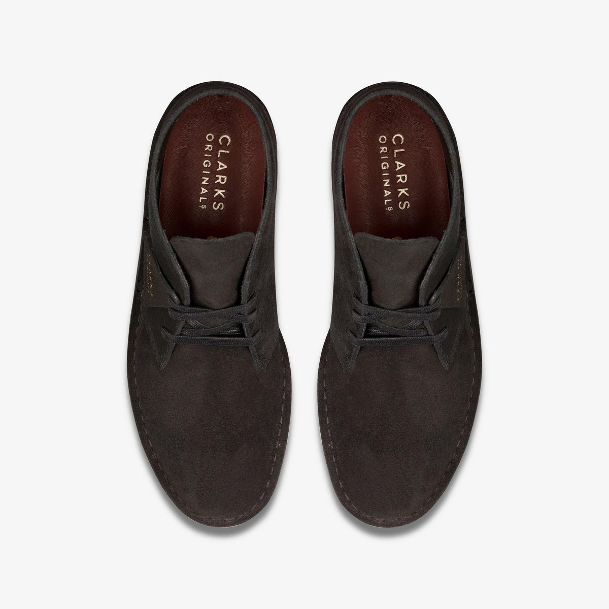 Clarks Originals Desert Coal - Black Suede Men's Black Suede 26154809 — top view