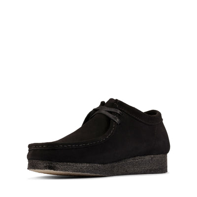 [26155519] MENS CLARKS WALLABEE LOW - BLACK SUEDE
