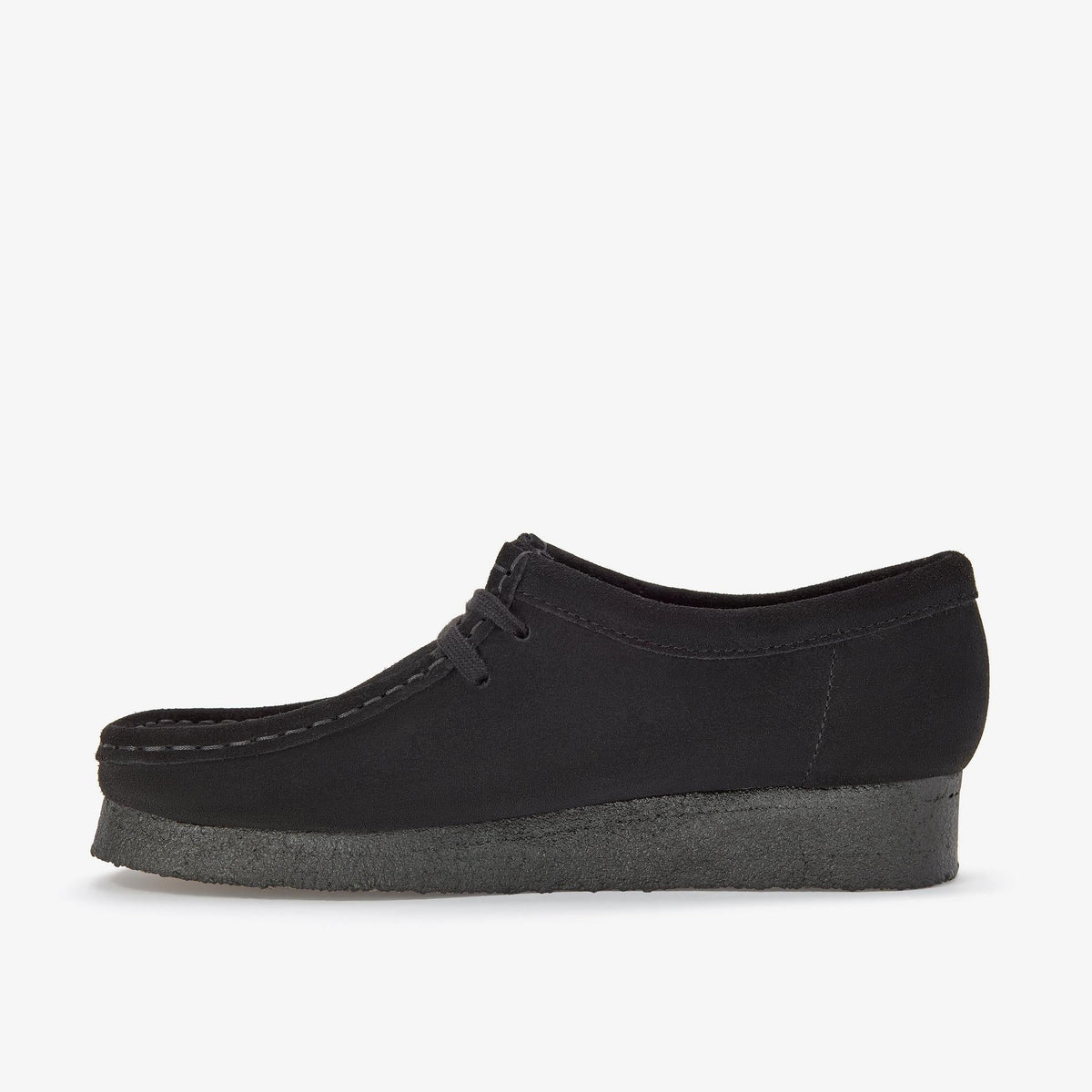 Clarks Originals Wallabee Women's Black Suede 26155522 — side view