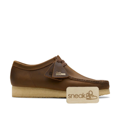 rubbersoled [26156605] MENS CLARKS WALLABEE LOW - BEESWAX front view