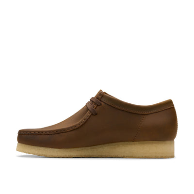 rubbersoled [26156605] MENS CLARKS WALLABEE LOW - BEESWAX back view