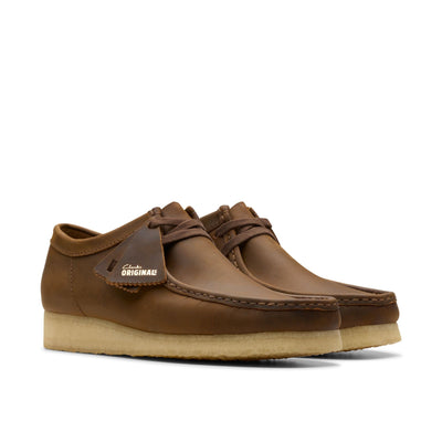 rubbersoled [26156605] MENS CLARKS WALLABEE LOW - BEESWAX side view