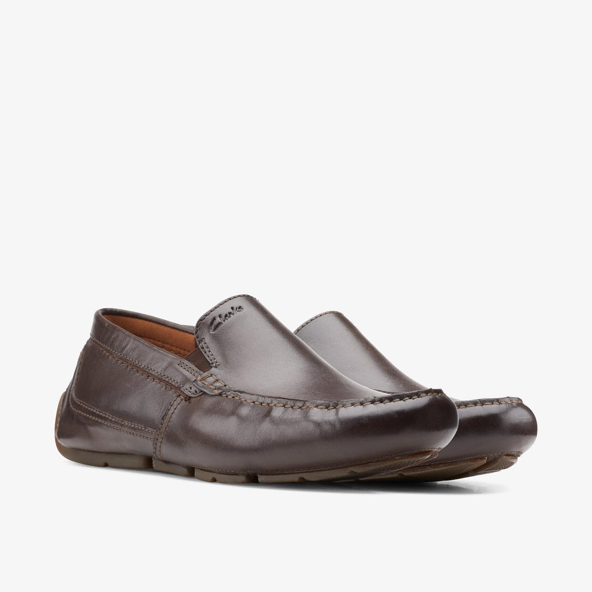 Clarks Markman Plain Men's Dark Brown Leather 26158706 — sole view