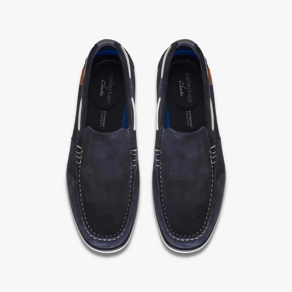 Clarks NOONAN STEP Men's Navy Suede 26159473 — top view