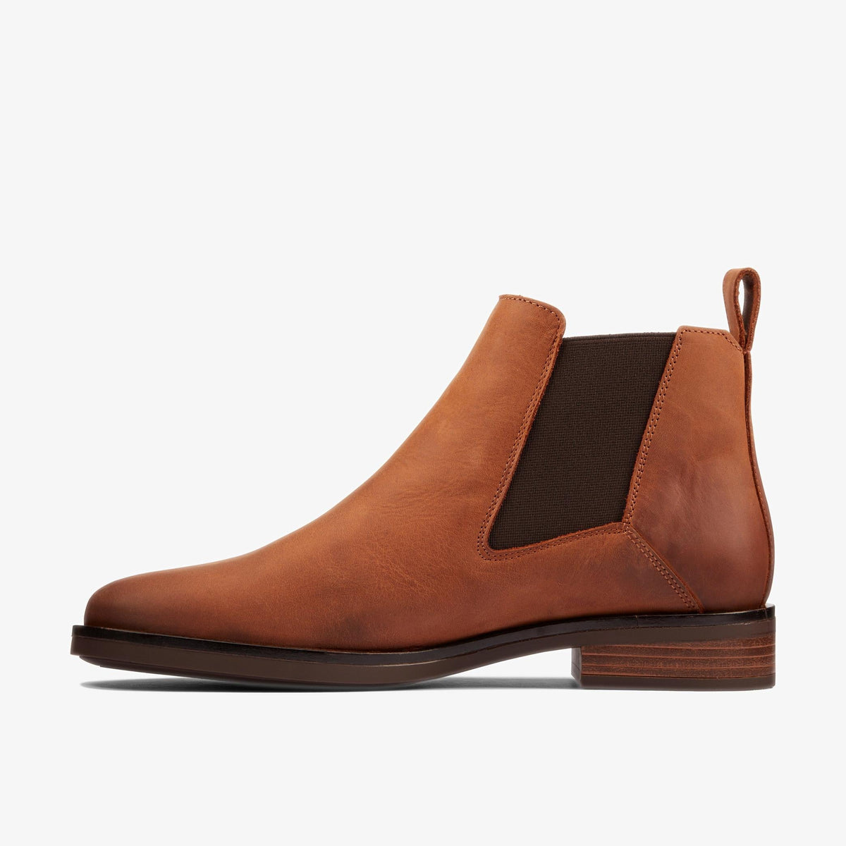 Clarks MEMI TOP Women's Dark Tan Leather 26161643 — side view