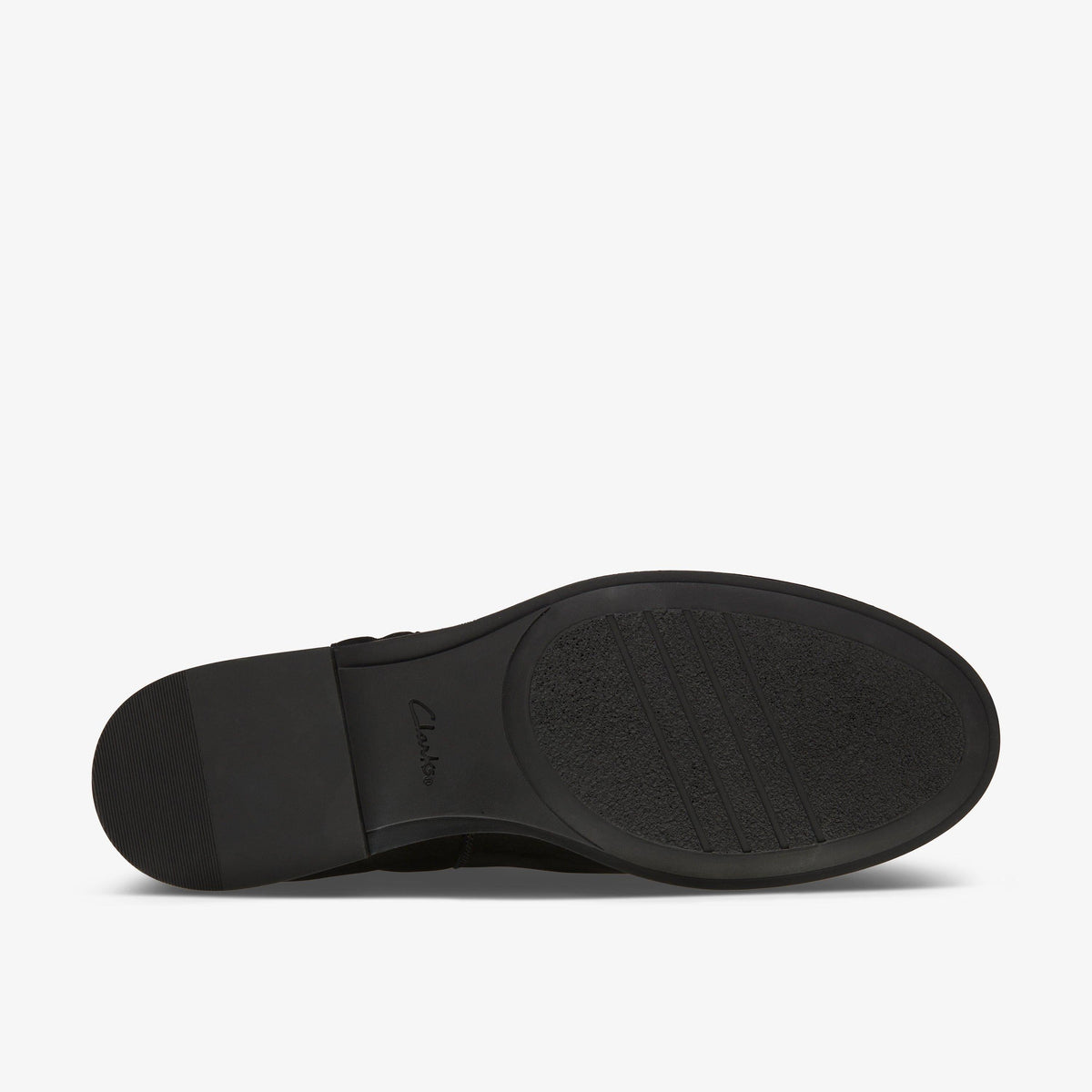 Clarks Memi Lo Women's Black Nubuck 26162170 — rear view
