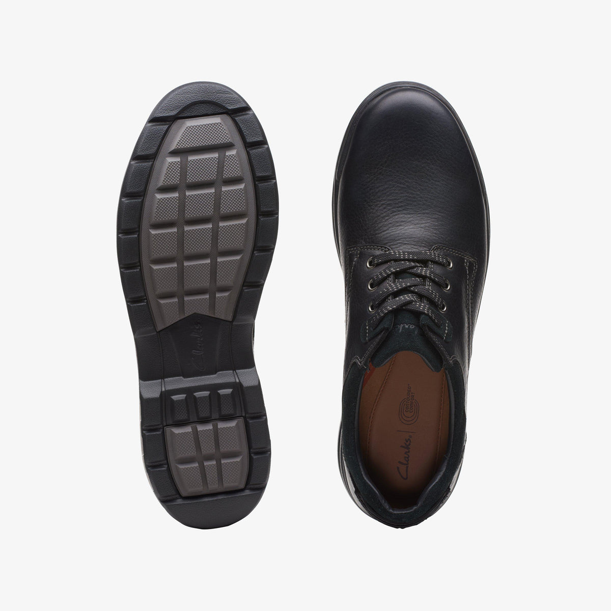 Clarks Rockie 2 Lo GTX Men's Black Leather 26163237 — top view