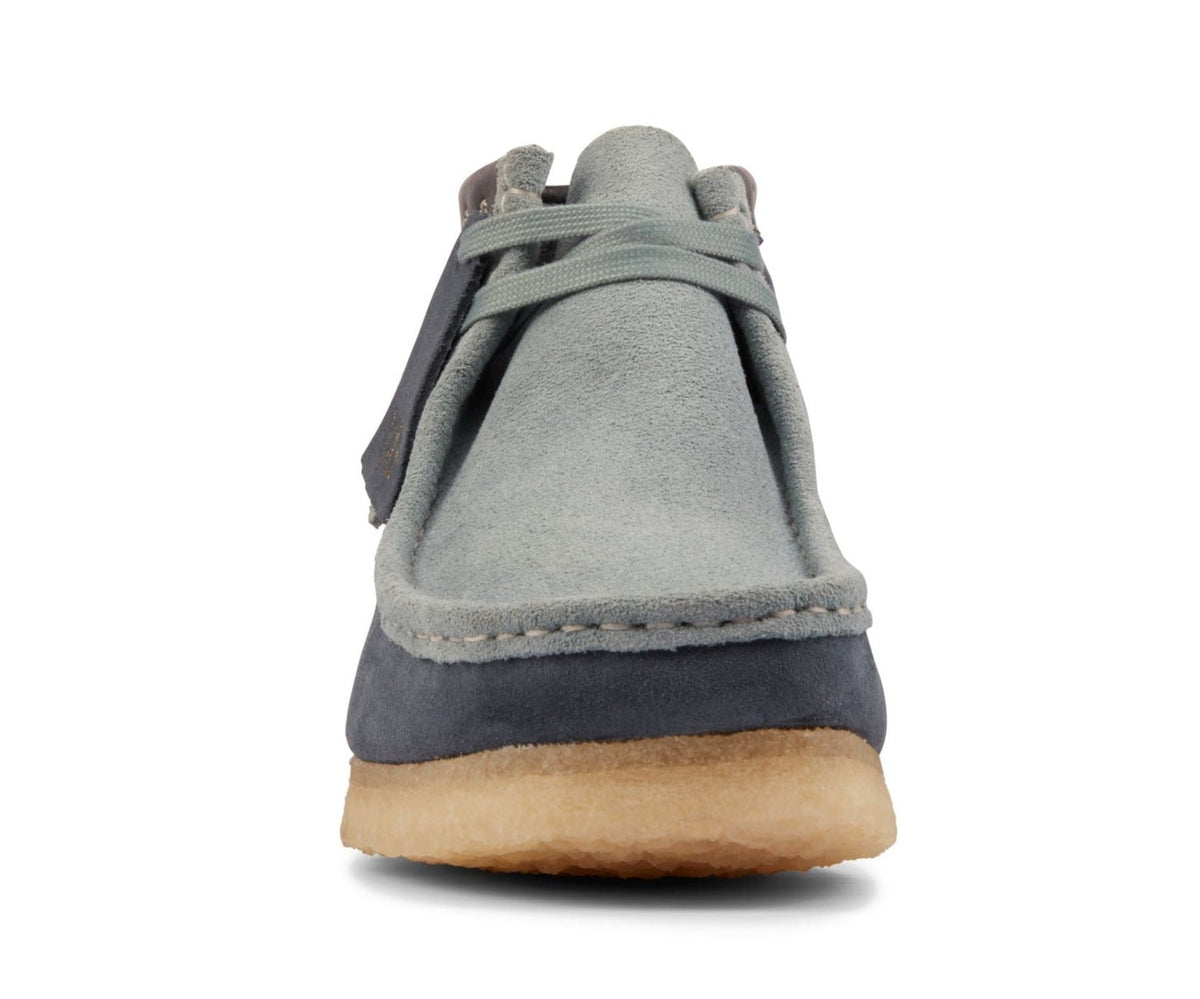 Clarks Originals Wallabee Boot Men's Blue Combi 26163259 — rear view