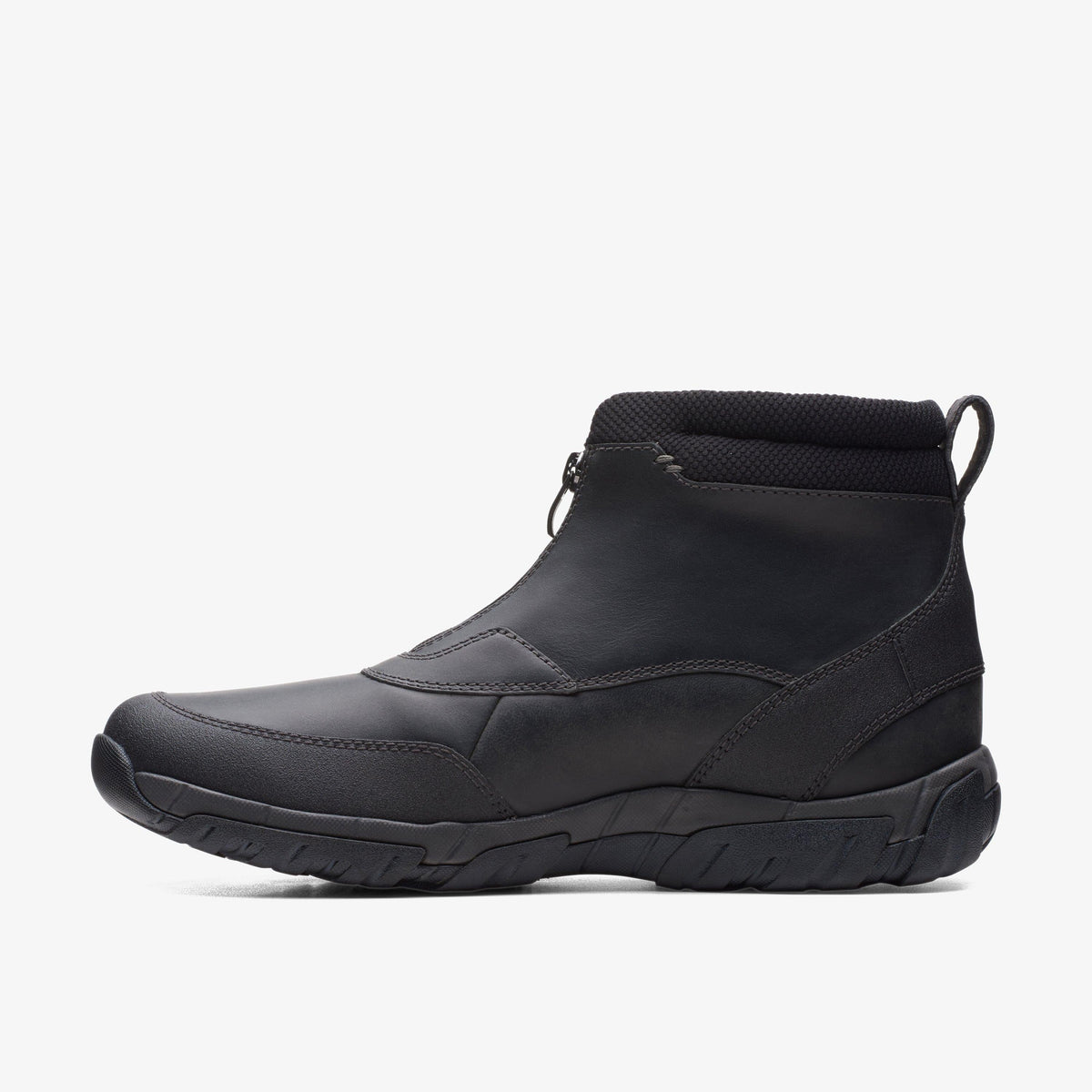 Clarks Grove Zip Ii Men's Black Leather 26163588 — side view