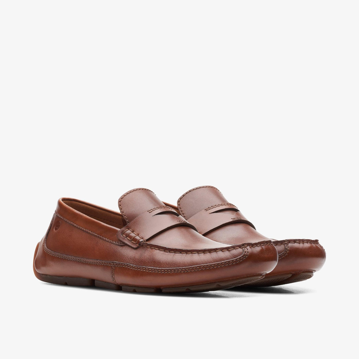 Clarks MARKMAN WAY Men's Dark Tan Leather 26163881 — sole view