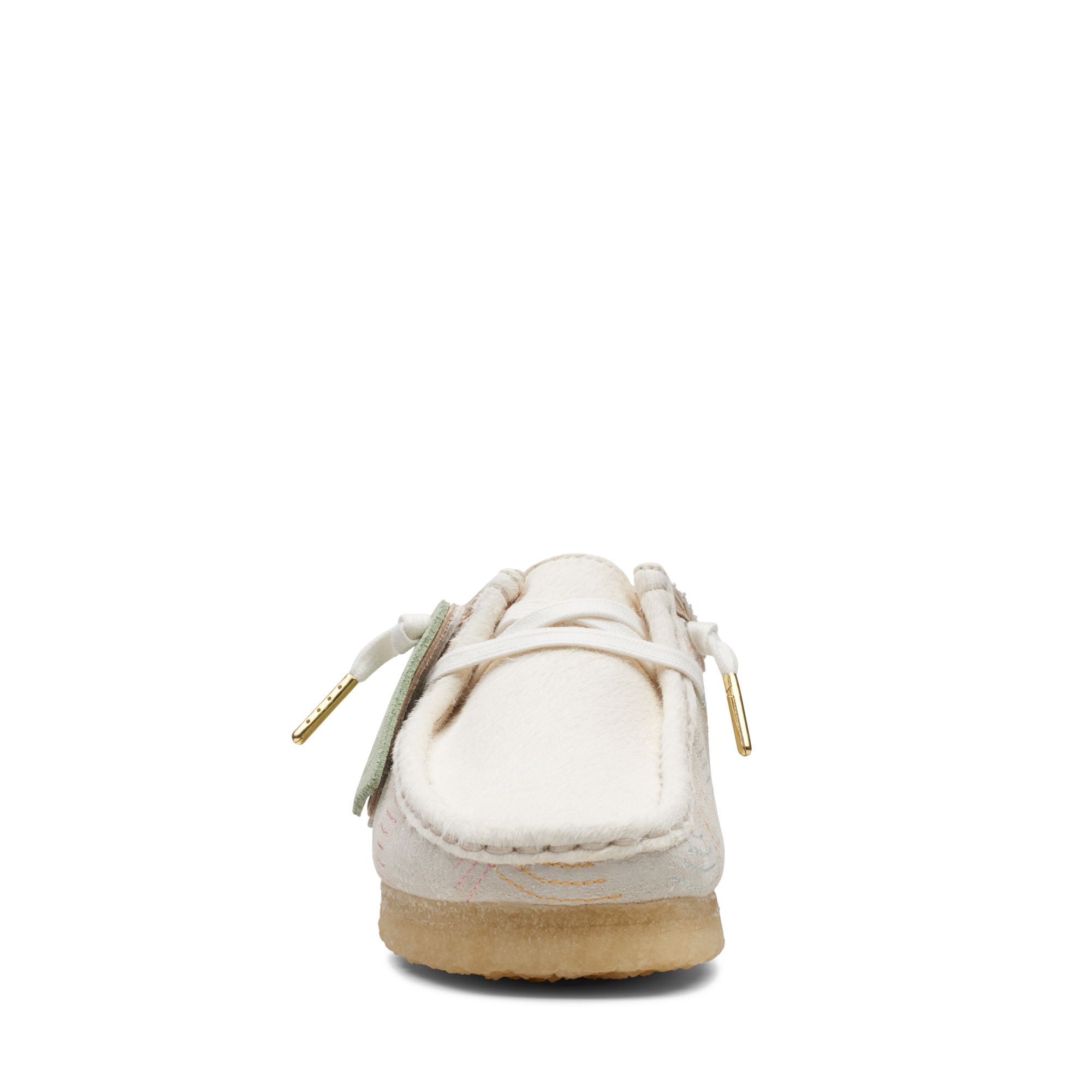 [26165918] Mens Clarks WALLABEE 'OFF WHITE HAIRY 6'