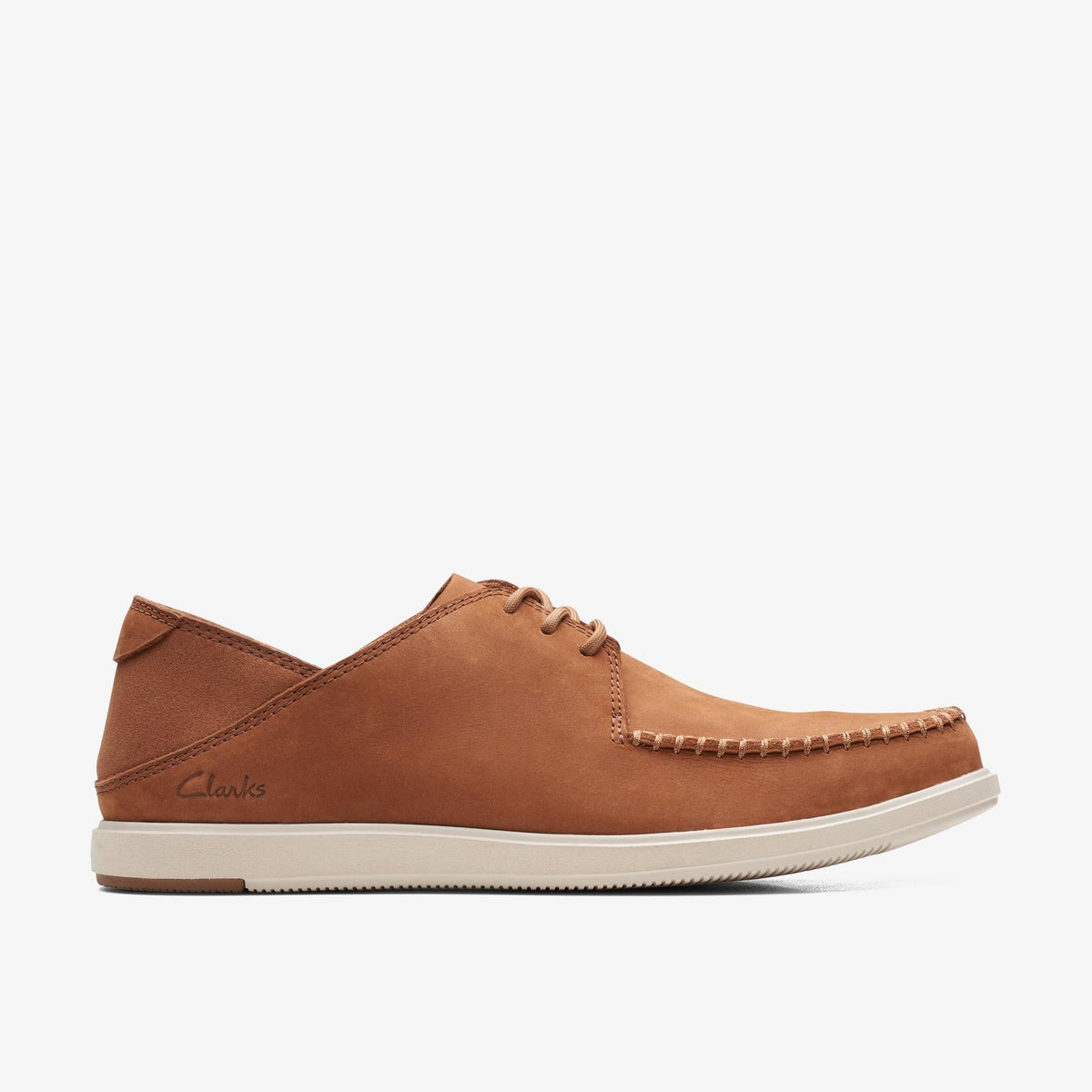 Clarks BRATTON TIE Men's Dark Tan Nubuck 26165980